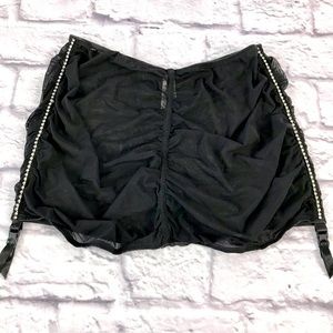 Victoria’s Secret Sheer Shirred Garter and Rhinestone Pin-up Skirt NWOT‎